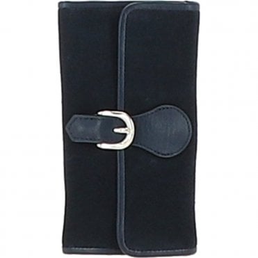 Ashwood 10 Card Suede Leather Purse Navy: S-21
