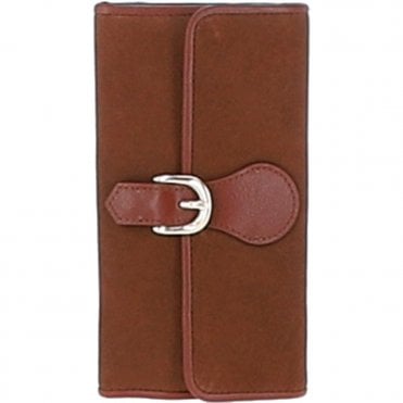 Ashwood 10 Card Suede Leather Purse Tan: S-21