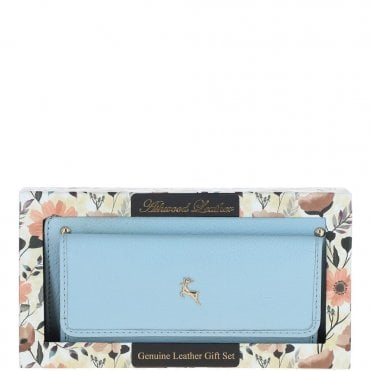 14 Card RFID Protected XL Leather Purse Winter Sky: J-54