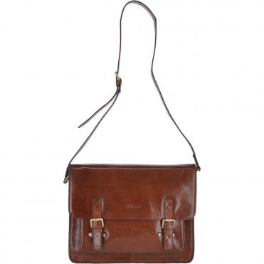 14 Inch Vegetable Tanned Leather Satchel Chestnut/ Vt : Josh