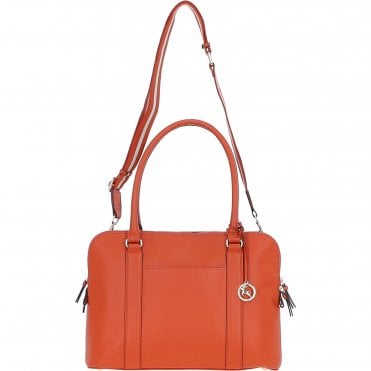 Ashwood 3 Section Large Leather Handbag Orange: X-39