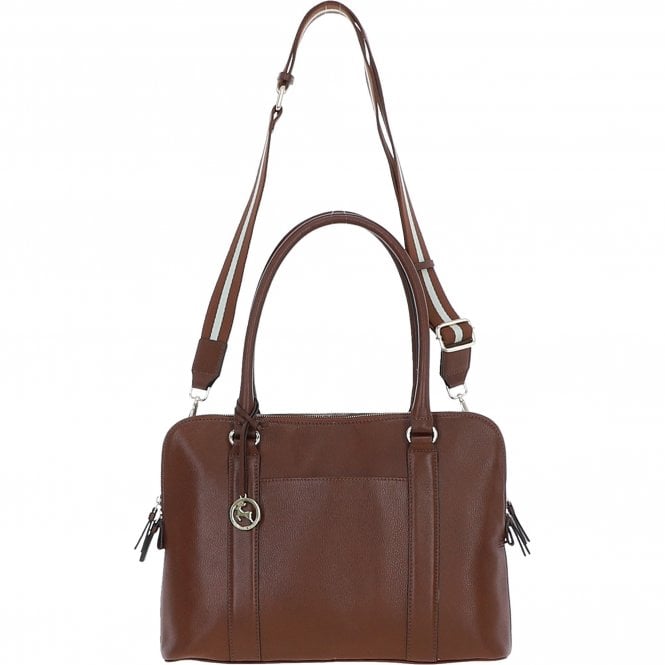 Ashwood 3 Section Large Leather Handbag Tan: X-39