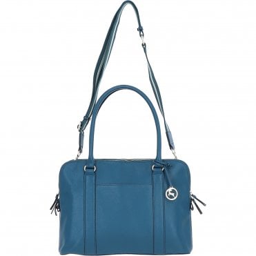 Ashwood 3 Section Large Leather Handbag Teal: X-39