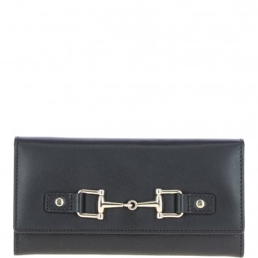 7 Card RFID Protected Large Leather Purse Black: Z-79