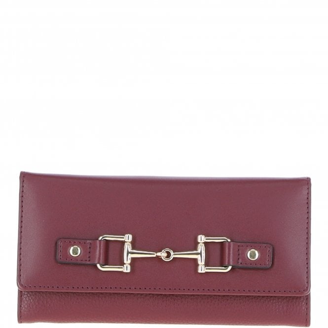Ashwood 7 Card RFID Protected Large Leather Purse Wine: Z-79