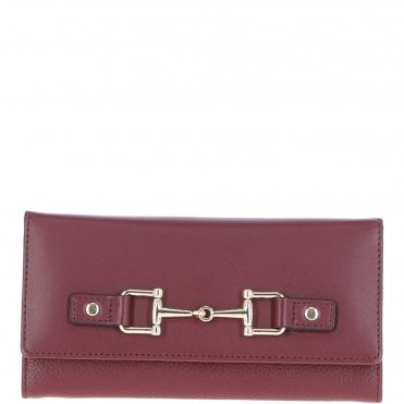 7 Card RFID Protected Large Leather Purse Wine: Z-79