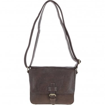 Aswood Leather Crossbody Bag Brown: Dom