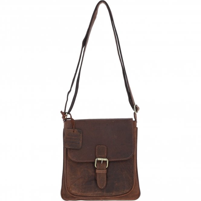 Ashwood Classic Leather Crossbody Bag Mud/brown: ELA 698