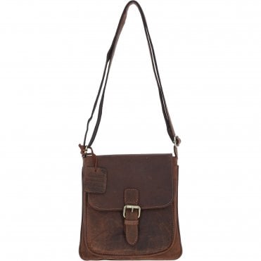 Classic Leather Crossbody Bag Mud/brown: ELA 698