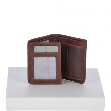 Cow Waxy Leather Classic 2 Card, Double ID, Coins &  Bill-Fold  Wallet Tan :  1555