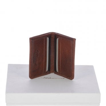 Cow Waxy Leather Classic 6 Card Bill-Fold  Wallet Tan:  1556