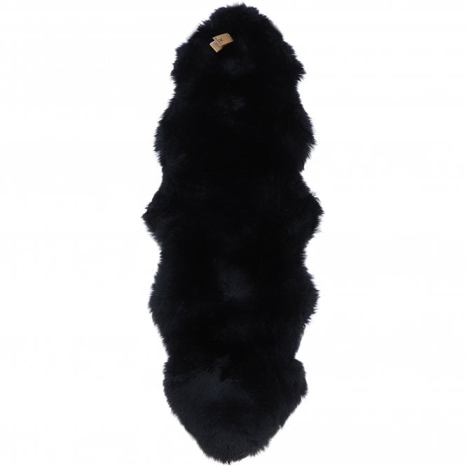 Ashwood Double Australian Sheepskin Rug Black