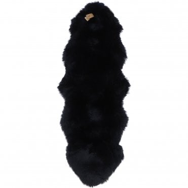 Ashwood Double Australian Sheepskin Rug Black