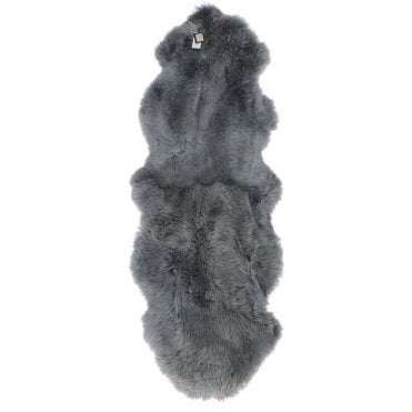 Ashwood Double Australian Sheepskin Rug Grey