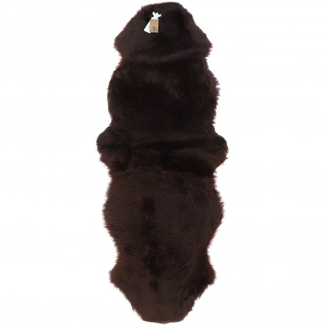 Ashwood Double Australian Sheepskin Rug Natural Brown