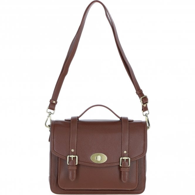 Ashwood Elegance Satchel Leather Hangbag Tan: M-89