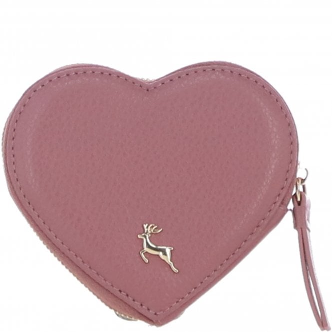 Ashwood Elegant Heart-Shaped RFID Leather Keyring Purse Rose: Y-71