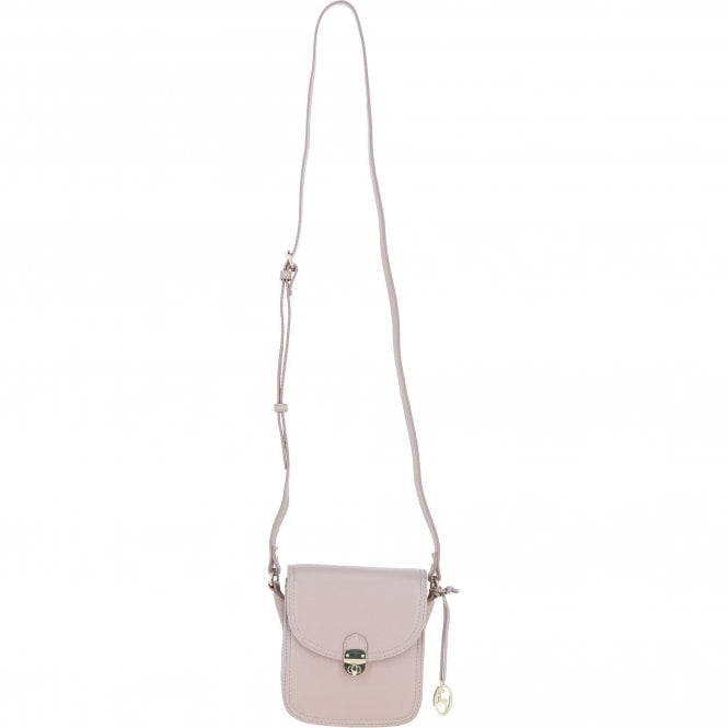Ashwood Elegant Leather Crossbody Bag with Twist Lock Beige: Y-52