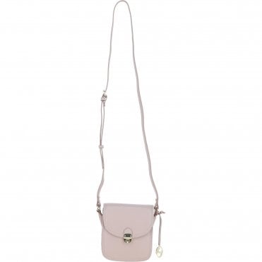 Ashwood Elegant Leather Crossbody Bag with Twist Lock Beige: Y-52