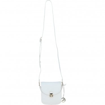 Ashwood Elegant Leather Crossbody Bag with Twist Lock White: Y-52