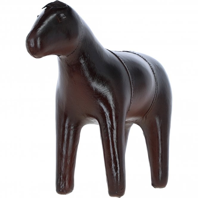Ashwood Elegant Leather Pony Decorative Ornament Chestnut: LF-179