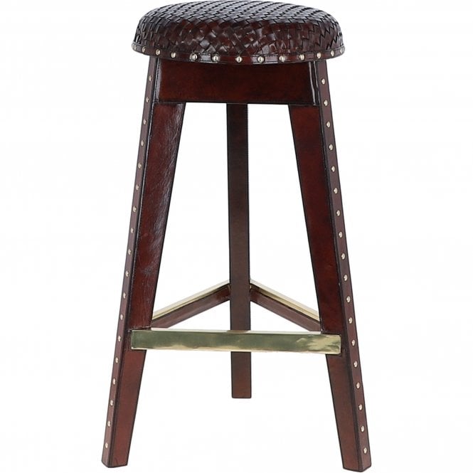 Ashwood Exquisite 3 Wood Legs Leather Barstool Chestnut: LF-134