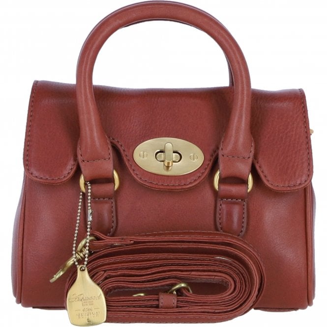Ashwood Exquisite Genuine Leather Small Shoulder X HaandBag for Women in Tan: L-37
