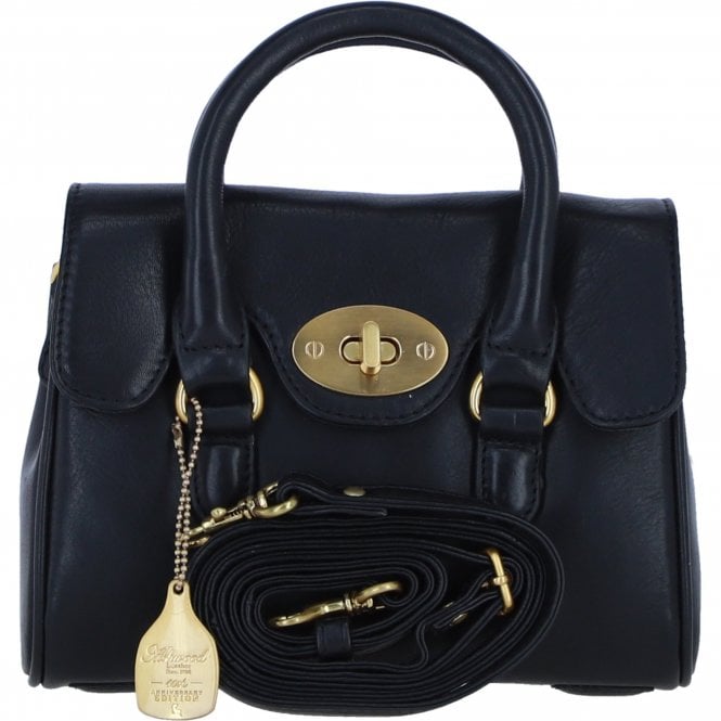 Ashwood Exquisite Genuine Leather Small Shoulder X HandBag for Women in Black: L-37