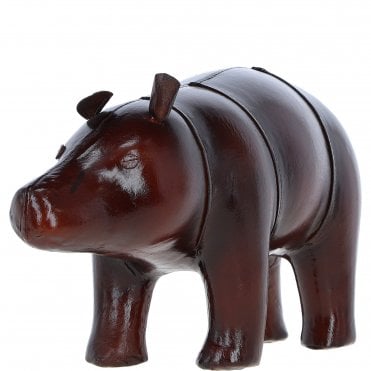 Exquisite Handcrafted Leather Bear Decorative Ornament Chestnut: LF-175