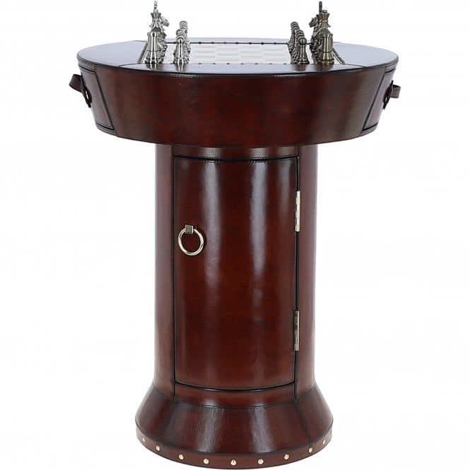 Ashwood Exquisite Leather Checkers Game Table: LF-139