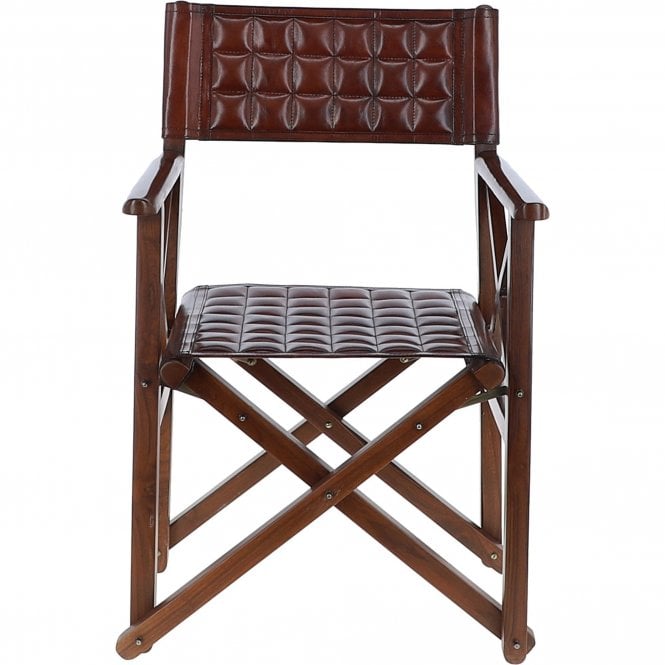 Ashwood Exquisite Real Leather Director chair Chestnut: LF-167