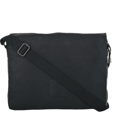 Five Pocket Carry All Leather Messenger Bag Black/ant : Pedro