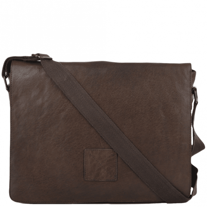 Ashwood Five Pocket Carry All Leather Messenger Bag Brown/wash : Pedro