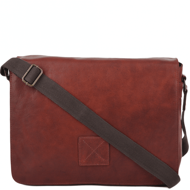 Ashwood Five Pocket Carry All Leather Messenger Bag Cognac : Pedro