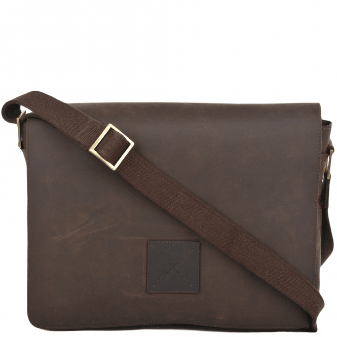 Ashwood Five Pocket Carry All Leather Messenger Bag Mud/mud : Pedro