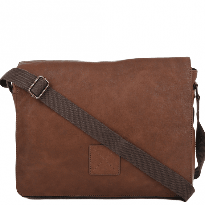 Ashwood Five Pocket Carry All Leather Messenger Bag Tan/col : Pedro