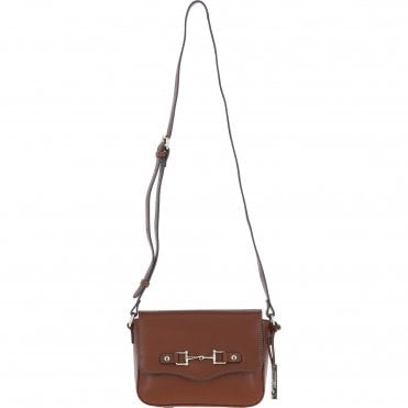 Ashwood Flap Over Leather Crossbody Bag Tan: Z-75