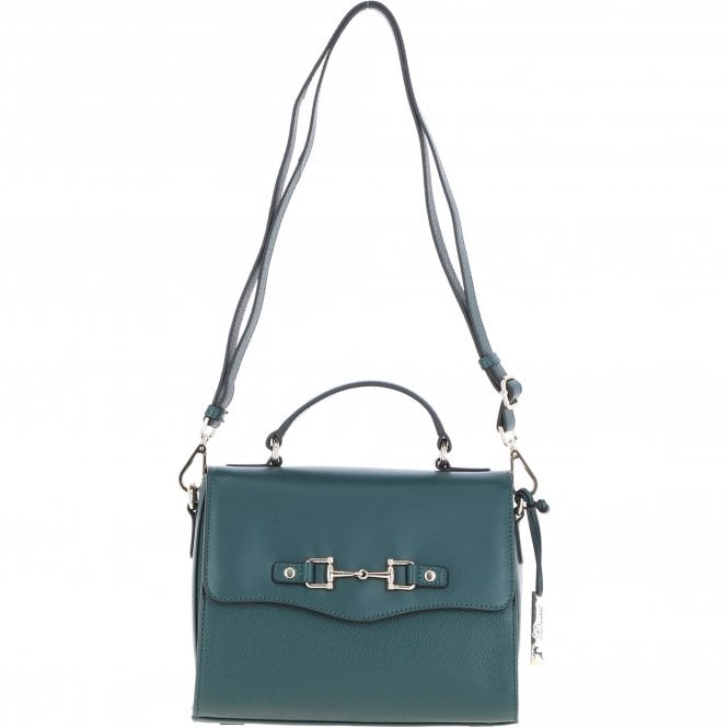 Ashwood Flap Over Leather Handbag Green: Z-76
