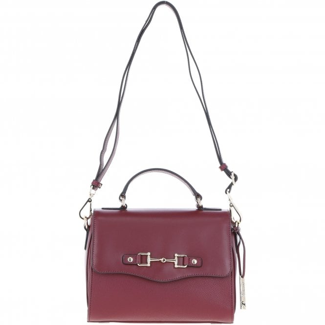 Ashwood Flap Over Leather Handbag Wine: Z-76