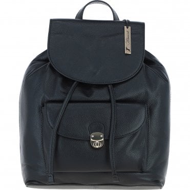 Ashwood Genuine Leather Compact Backpack Black: Y-57
