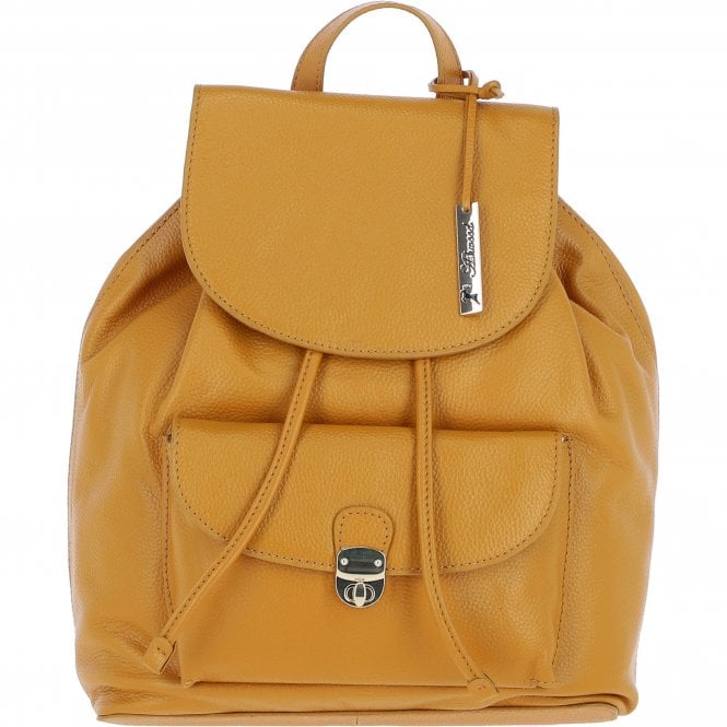 Ashwood Genuine Leather Compact Backpack Mustard: Y-57