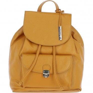 Ashwood Genuine Leather Compact Backpack Mustard: Y-57