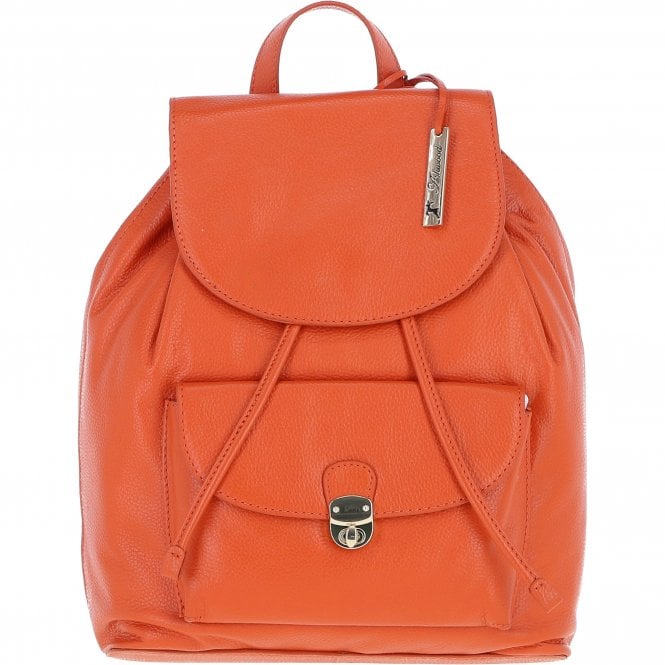 Ashwood Genuine Leather Compact Backpack Orange: Y-57