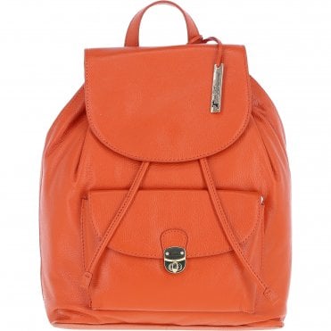 Ashwood Genuine Leather Compact Backpack Orange: Y-57