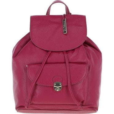 Ashwood Genuine Leather Compact Backpack Raspberry: Y-57