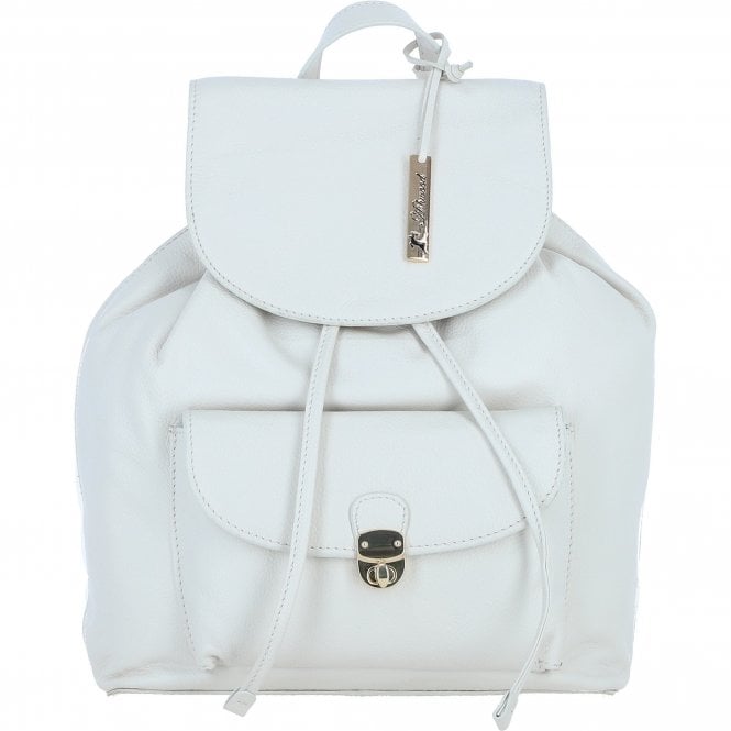 Ashwood Genuine Leather Compact Backpack White: Y-57