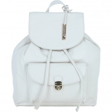 Ashwood Genuine Leather Compact Backpack White: Y-57