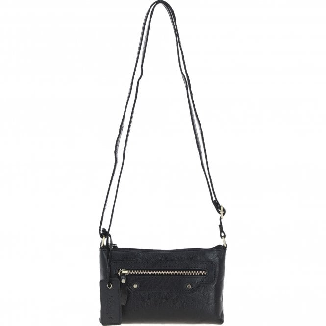 Ashwood Genuine Leather Crossbody Bag Black: G-15