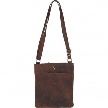 Ashwood Genuine Leather Crossbody Bag Mud/brown: ELA 1497