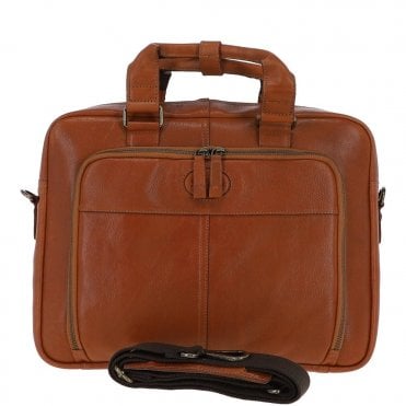 Ashwood Hi Veg Leather Laptop Briefcase Tempo Tan: 8143